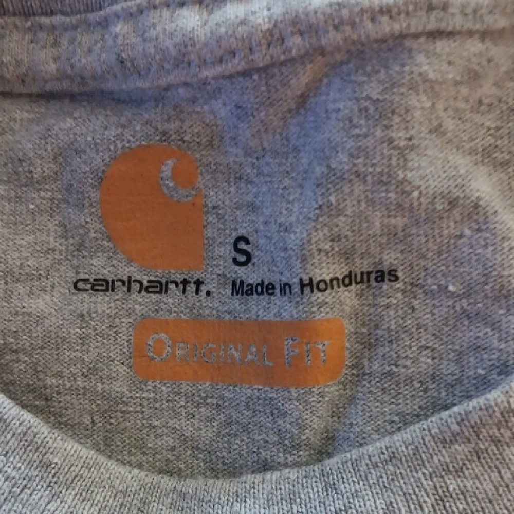 Carhartt Heather Gray Men's Short Sleeve Pocket Tee S - Picture 3 of 5